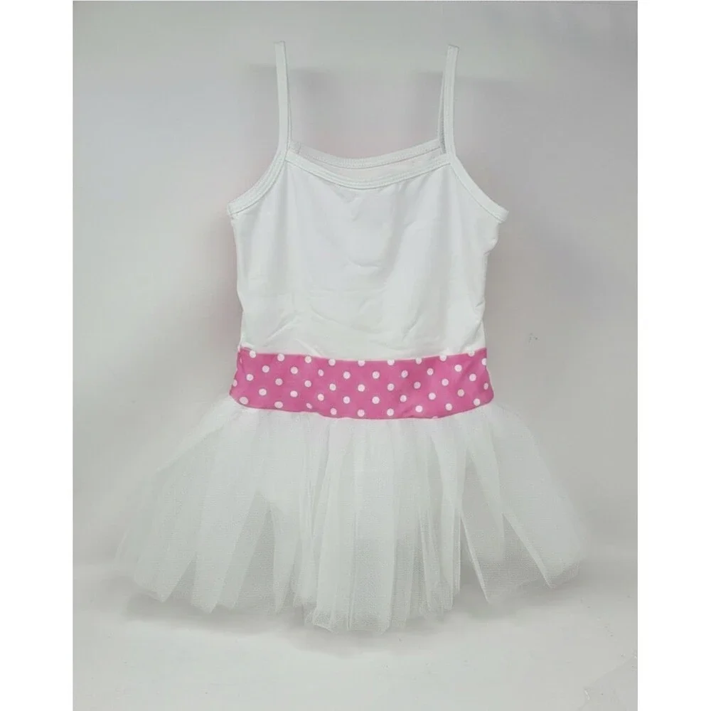 Duck Crossing Girls Ballet Skirted Tank Tutu Leotard Dress 1pc Bling Bows Tulle